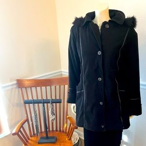 Zip up faux suede coat by Georgia Morandi